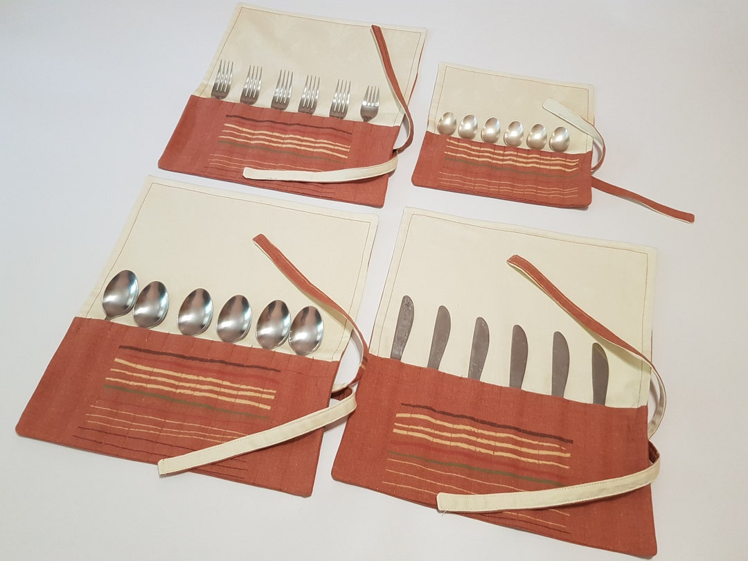 Cutlery Wrap Cutlery Roll Ecofriendly Reusable Cutlery Etsy