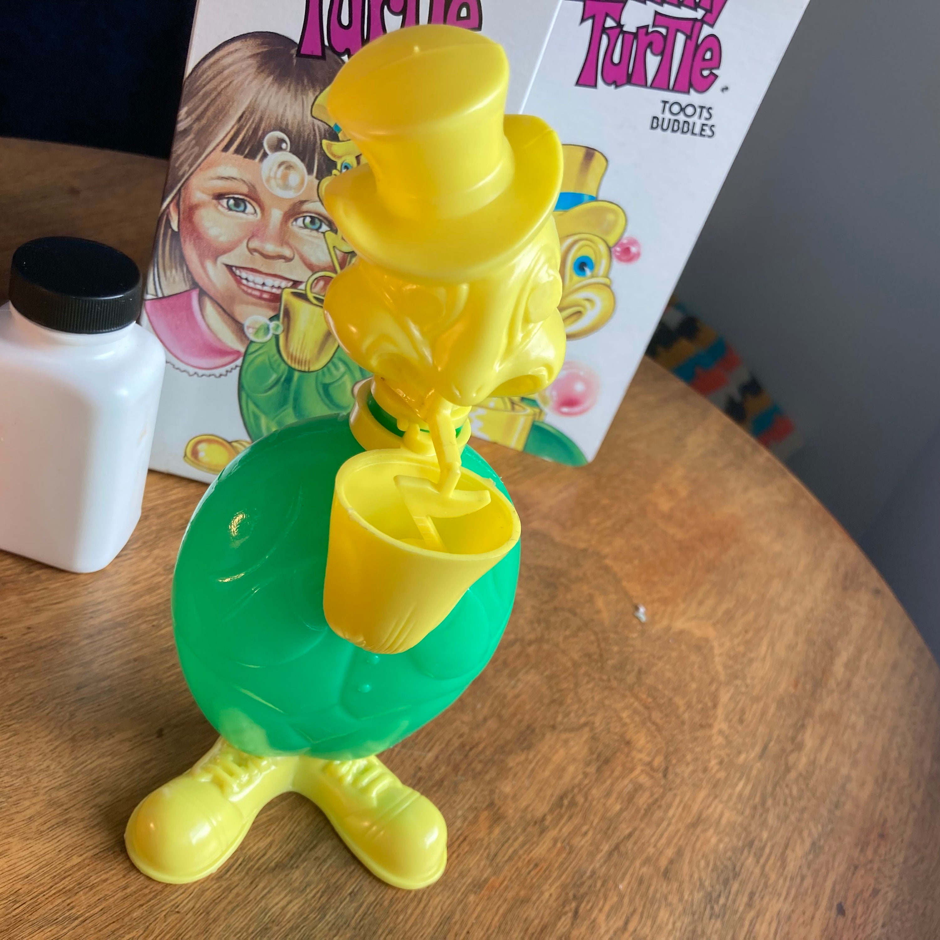 RETRO TOY プルート マスコットストラップ 1979 Tommy Turtle Toy With Original Box and Bubbles, Vintage