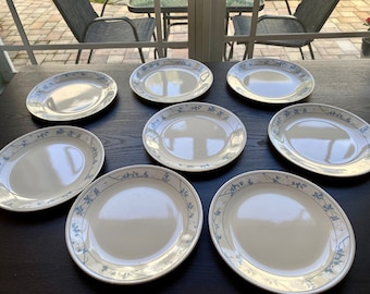 8 Corelle First of Spring Dinner Plates, Lot of 8 Vintage Corelle Dinner Plates, Discontinued Corelle First of Spring Pattern