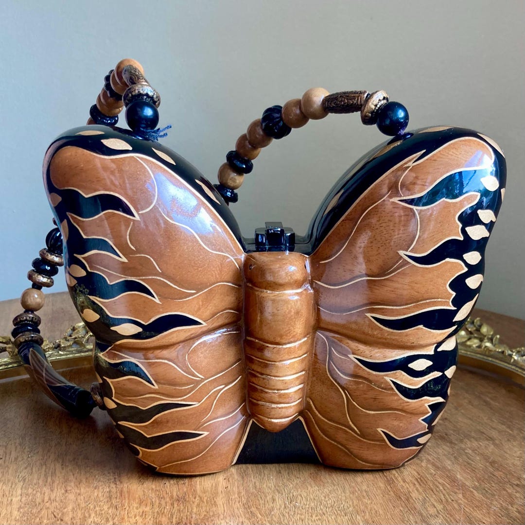 Vintage Timmy Woods Crescent Moon Wood Bag main image 0
