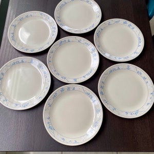 7 Corelle First of Spring Dinner Plates, Lot of 7 Vintage Corelle Dinner Plates, Discontinued Corelle First of Spring Pattern Corelle