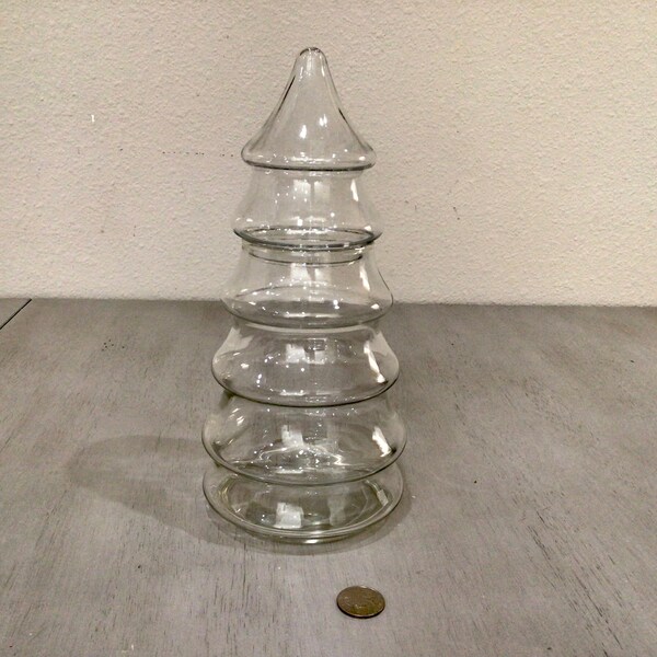 Glass Christmas Tree Jar Etsy