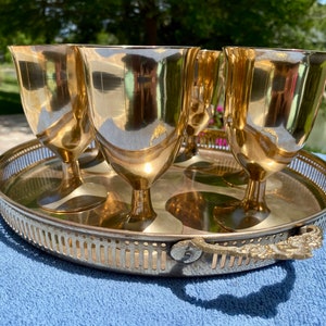 Solid Brass Goblets 