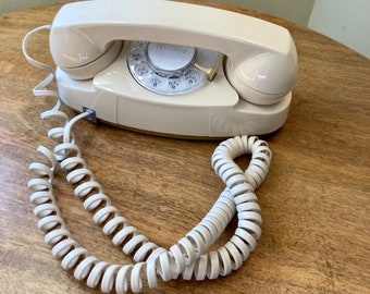 1960s Princess Phone, Cream Colored Princess Phone, Vintage Rotary Phone, Princess Rotary Phone, 1960s Princess Rotary Phone TESTED! WORKS!