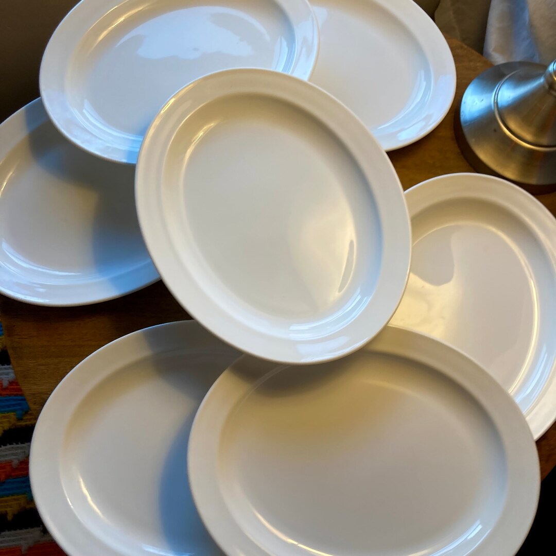 RARE Corning Pyroceram Tableware Restaurant Ware Oval Plates Set of 7