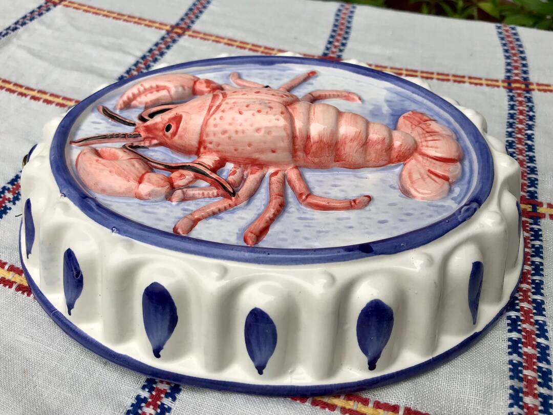 Vintage Ceramic Lobster Decorative Mold 10x 8 Vintage Ceramic Lobster