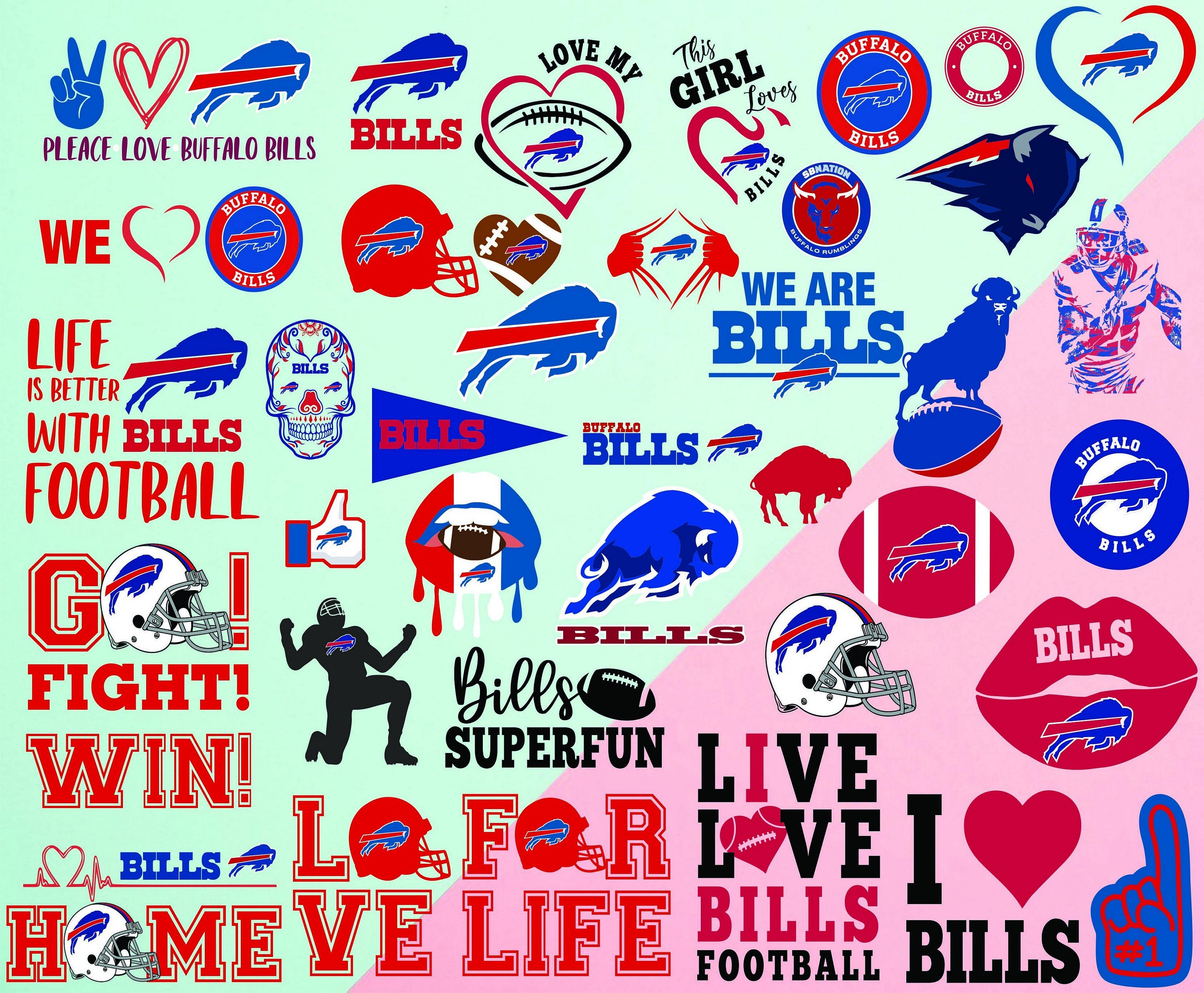 Buffalo Bills Svg Dxf Png Buffalo Bills Svg Bundle Nfl Etsy