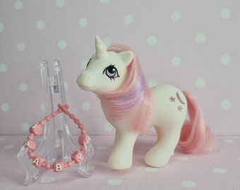 Baby moondancer - My little pony g1 with pink necklace - hasbro