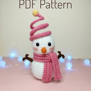 Snowman amigurumi crochet pattern / snowman amigurumi pattern