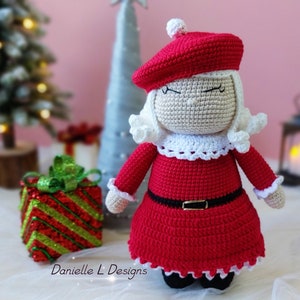 Fru Claus Amigurumi Virkmönster: Juldocka (PDF-mönster)