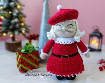 Mrs. Claus Amigurumi Crochet Pattern: Christmas Doll (PDF Pattern)