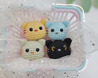 Mochi Cat Amigurumi Crochet Pattern: Beginner-Friendly Keychain (PDF Pattern)