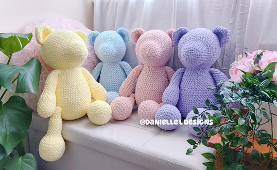 Faceless Teddy Bear Crochet Pattern: Amigurumi Plush (PDF Pattern)