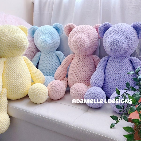Faceless teddy bear amigurumi crochet pattern / crochet plush pattern