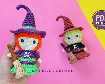 Halloween Witch Amigurumi Crochet Pattern (PDF Pattern)