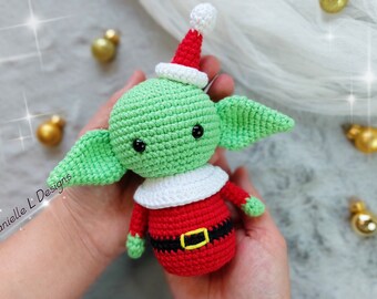 Patrón de crochet bebé alienígena: Amigurumi navideño (Patrón PDF)