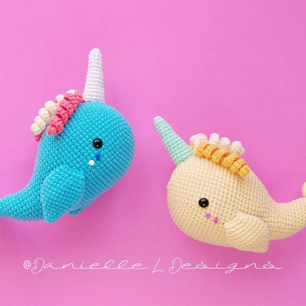 Narwhal amigurumi crochet pattern | Whale crochet pattern