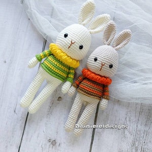 Konijntje amigurumi haakpatroon / Gehaakt konijnenpop amigurumi patroon