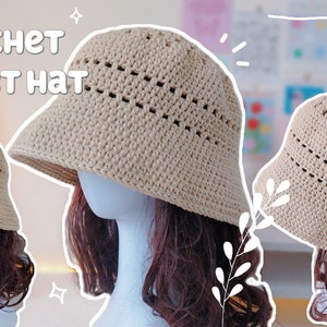 Summer bucket hat crochet pattern | Crochet bucket hat pattern