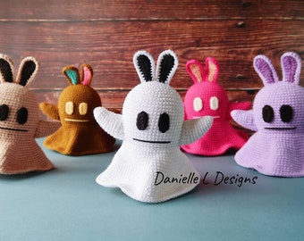 Halloween Ghost Bunny Crochet Pattern (PDF Download)