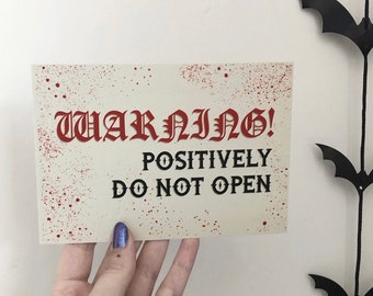 A6 “Positively Do Not Open” Mini Art Print - Annabelle Haunted Ghost Possessed Doll Conjuring Creepy Spooky Horror Movie Warren Demonology
