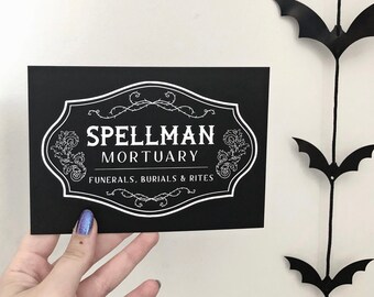 A6 “Spellman Mortuary” Chilling Adventures of Sabrina Mini Art Print