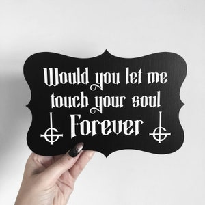 LIFE ETERNAL Lyrics - Ghost Plaque Wall Art Sign | Band Metal Rock Music Papa Emeritus Cardinal Copia Terzo Nihil Nameless Ghoul Grucifix