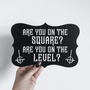 Square Hammer - Plaque Wall Art Sign | Ghost Band Metal Rock Music Papa Emeritus Cardinal Copia Terzo Nihil Nameless Ghoul Grucifix