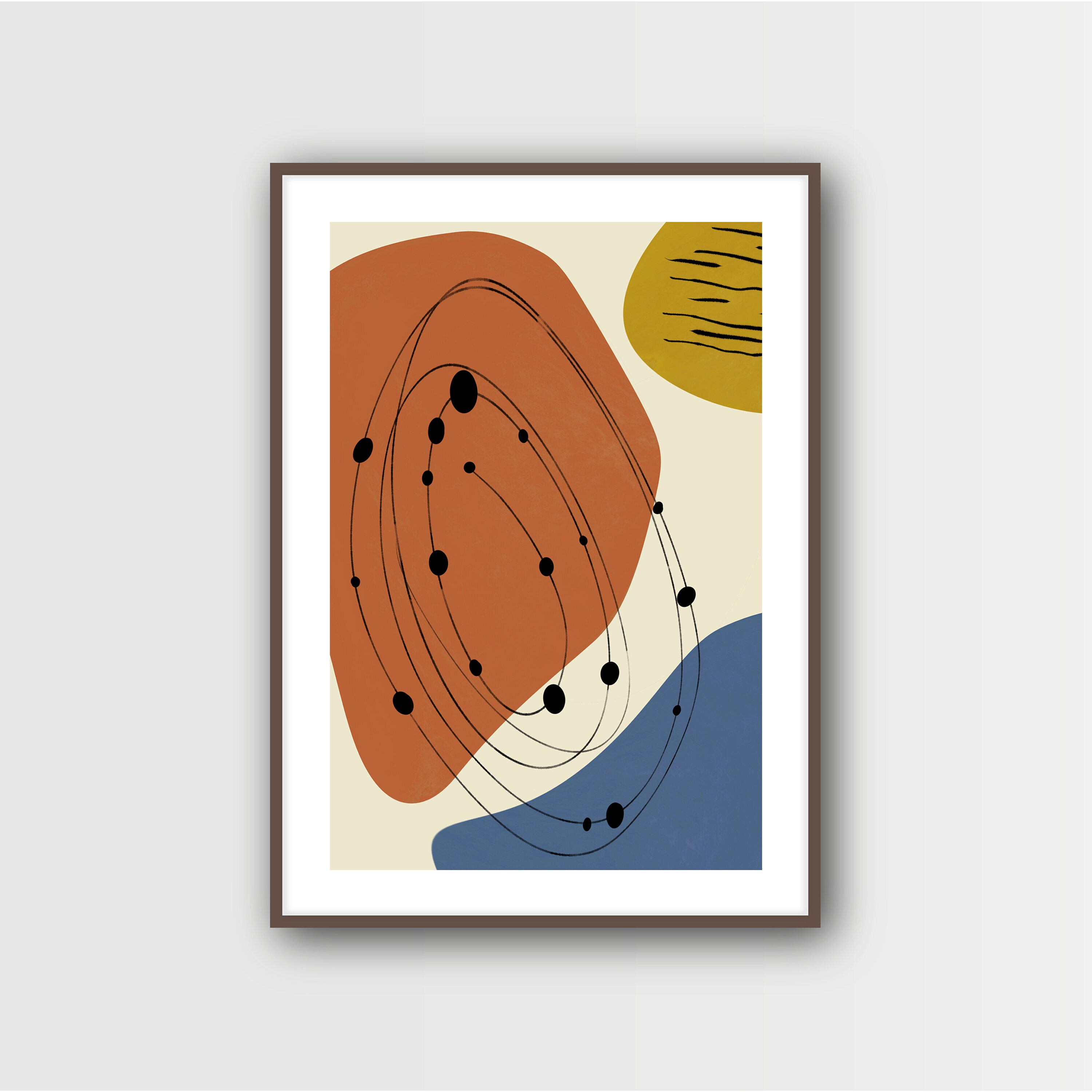 Mid-century Modern Wall Artmodern Living Room Decorabstract - Etsy