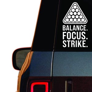 Snooker vinyl decal, Pool sport sticker, Billiard game car decal, Pool game dad tumbler sticker, Car window sticker