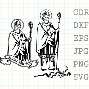 St Patrick svg, St Patrick Scherenschnitt, St Pattys day print, Kleeblatt Clipart, Irland Heiliger svg
