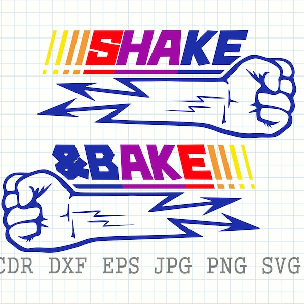 Shake and bake svg, shake n bake matching print, funny kitchen svg, cooking clipart, Ricky Bobby clipart, Baking design