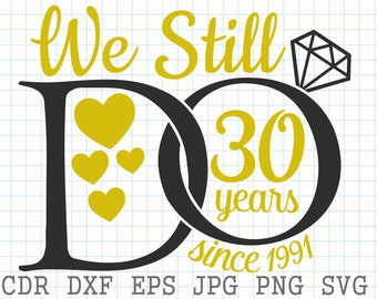 Download 30th Anniversary Svg Etsy