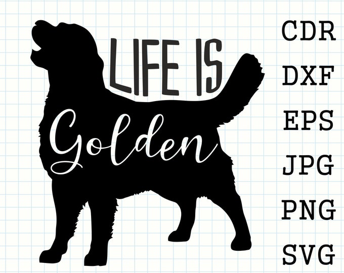 Life is Golden Svg Golden Retriever Mom Svg Dog Mom Svg - Etsy