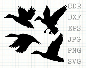 Flying duck svg, Duck png, vector duck hunting svg, bird silhouette, hunter clipart