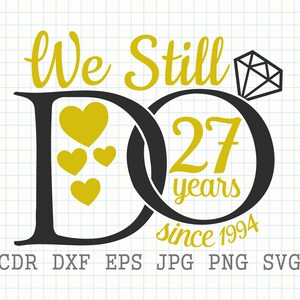 Celebration De 28 Ans Anniversaire De Mariage Svg 28e Etsy Canada