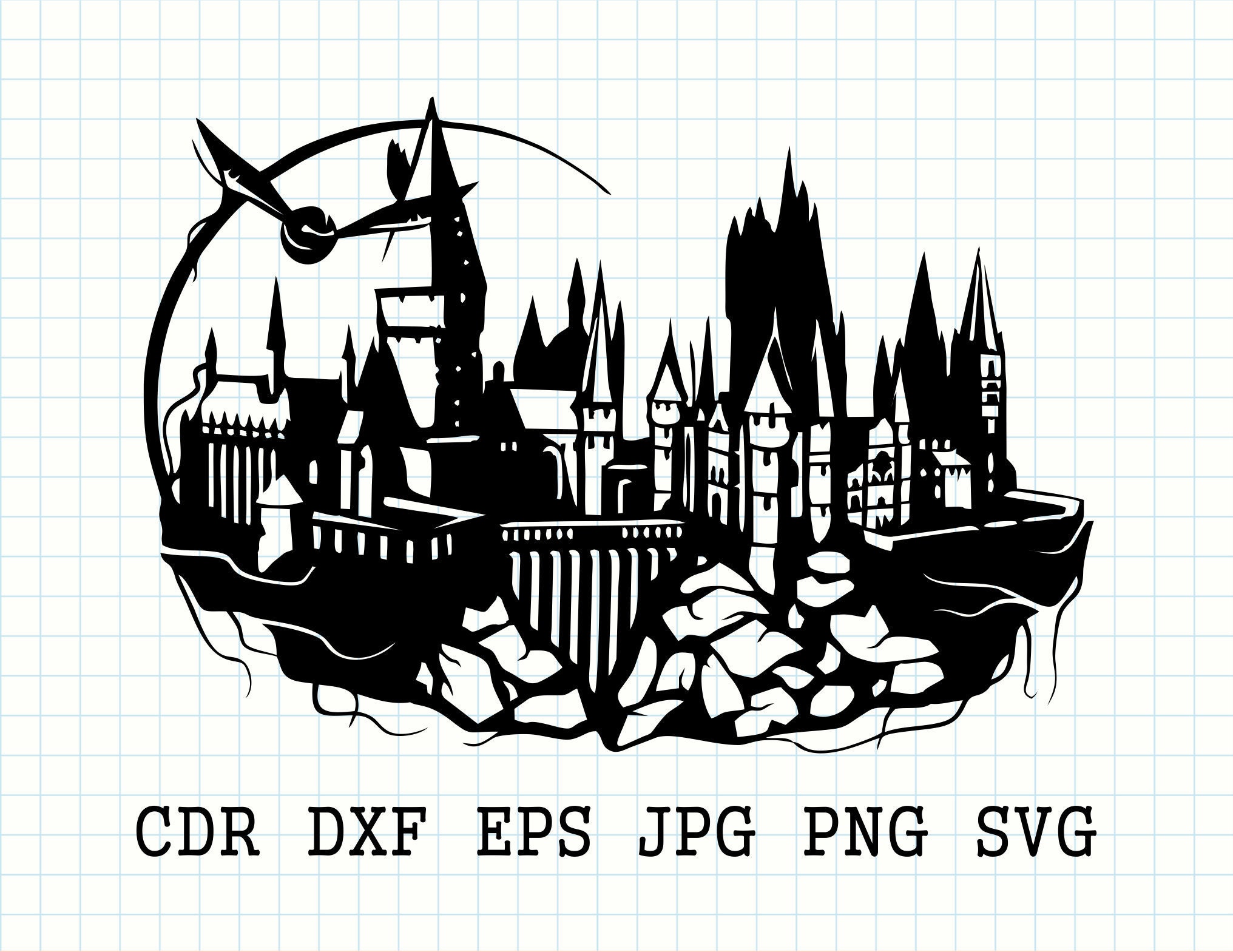 Hogwarts svg clipart Harry Potter svg cut file instant | Etsy