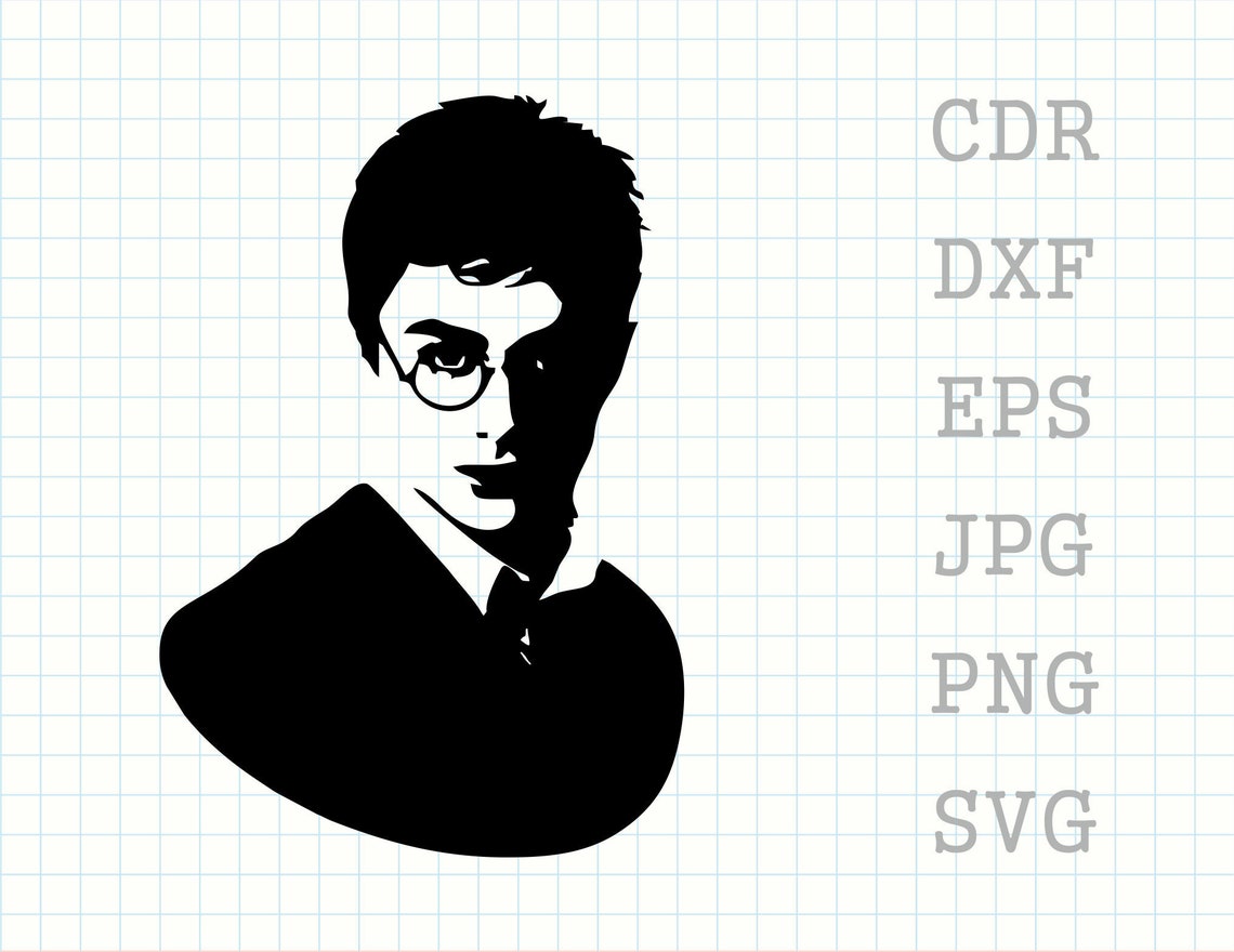 Harry silhouette Harry Potter svg cut file instant download | Etsy