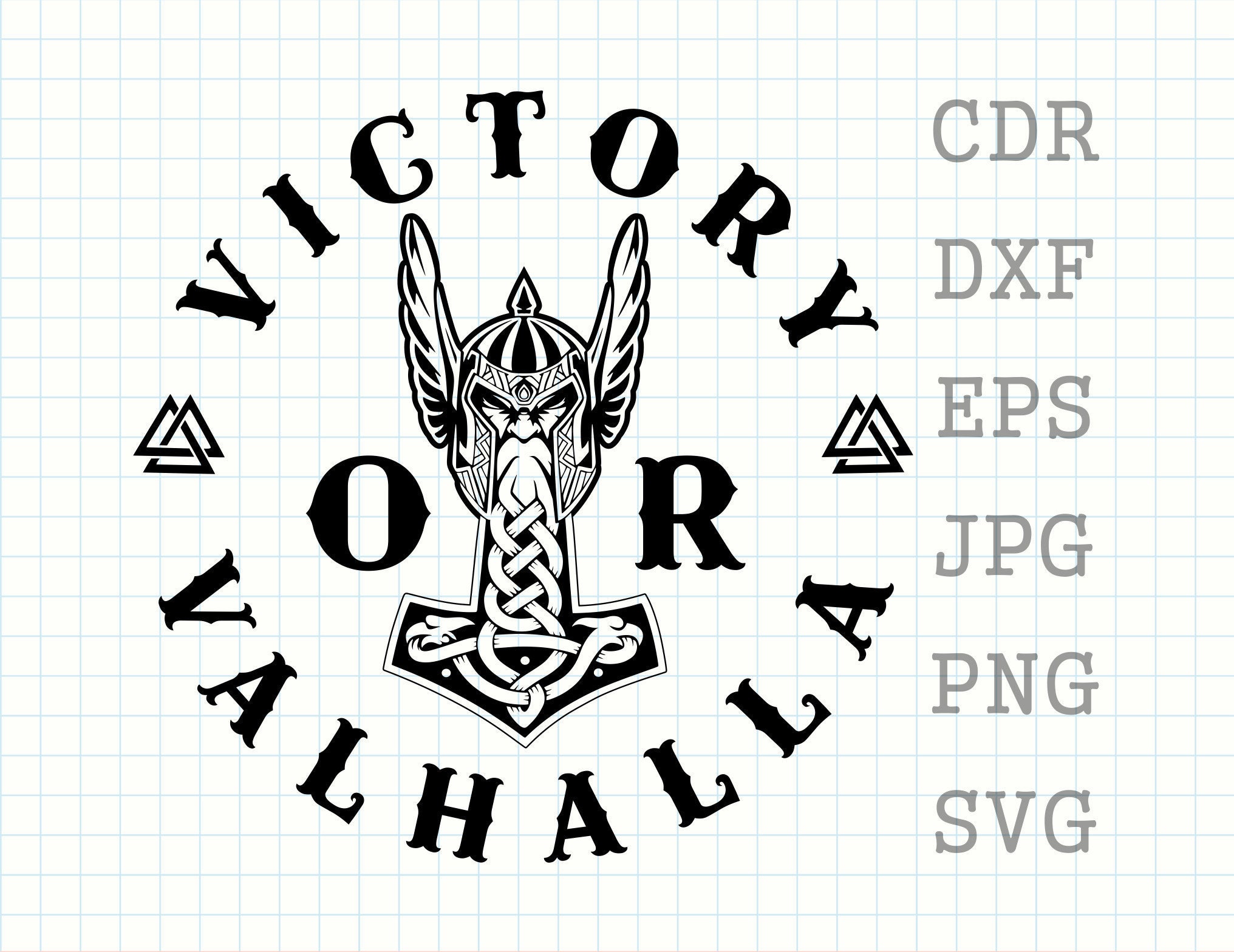 Victory or Valhalla svg, Thor svg, vikings clipart, viking warrior svg,  norse mythology png, Odin png