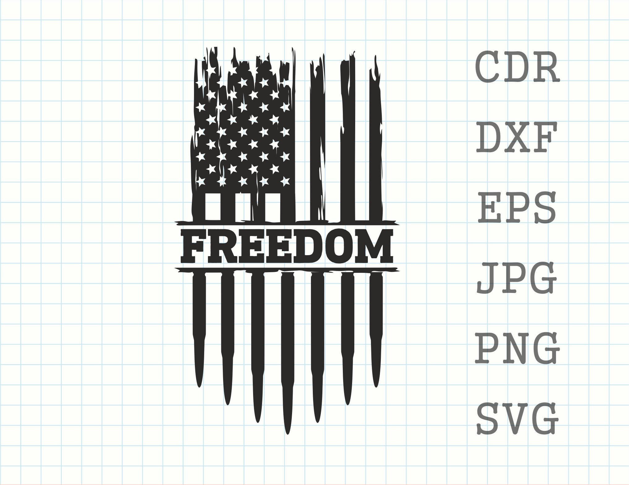 Clip Art & Image Files Freedom Flag SVGPNG Digital Download Paper ...