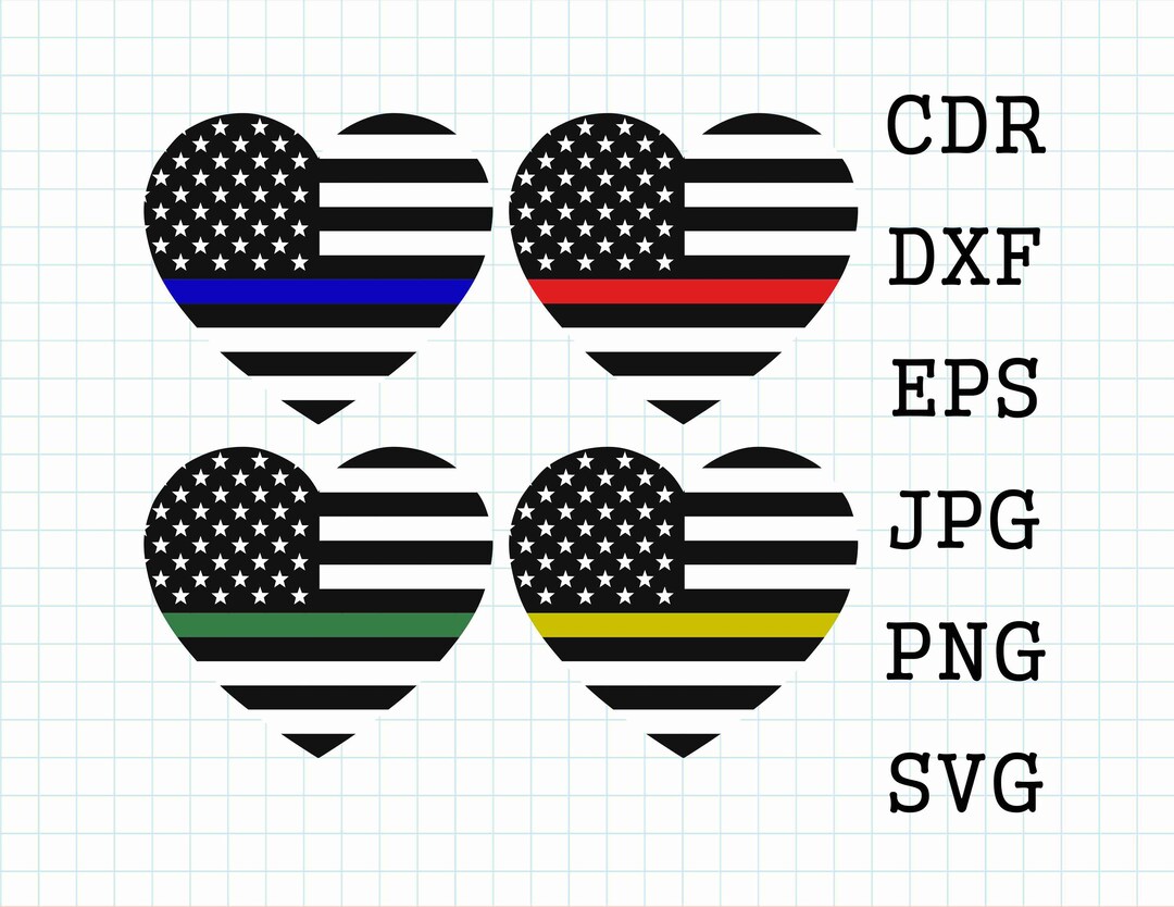 Thin Blue Line Svg, Police Officer Printable Design, 911 Vector Clipart ...