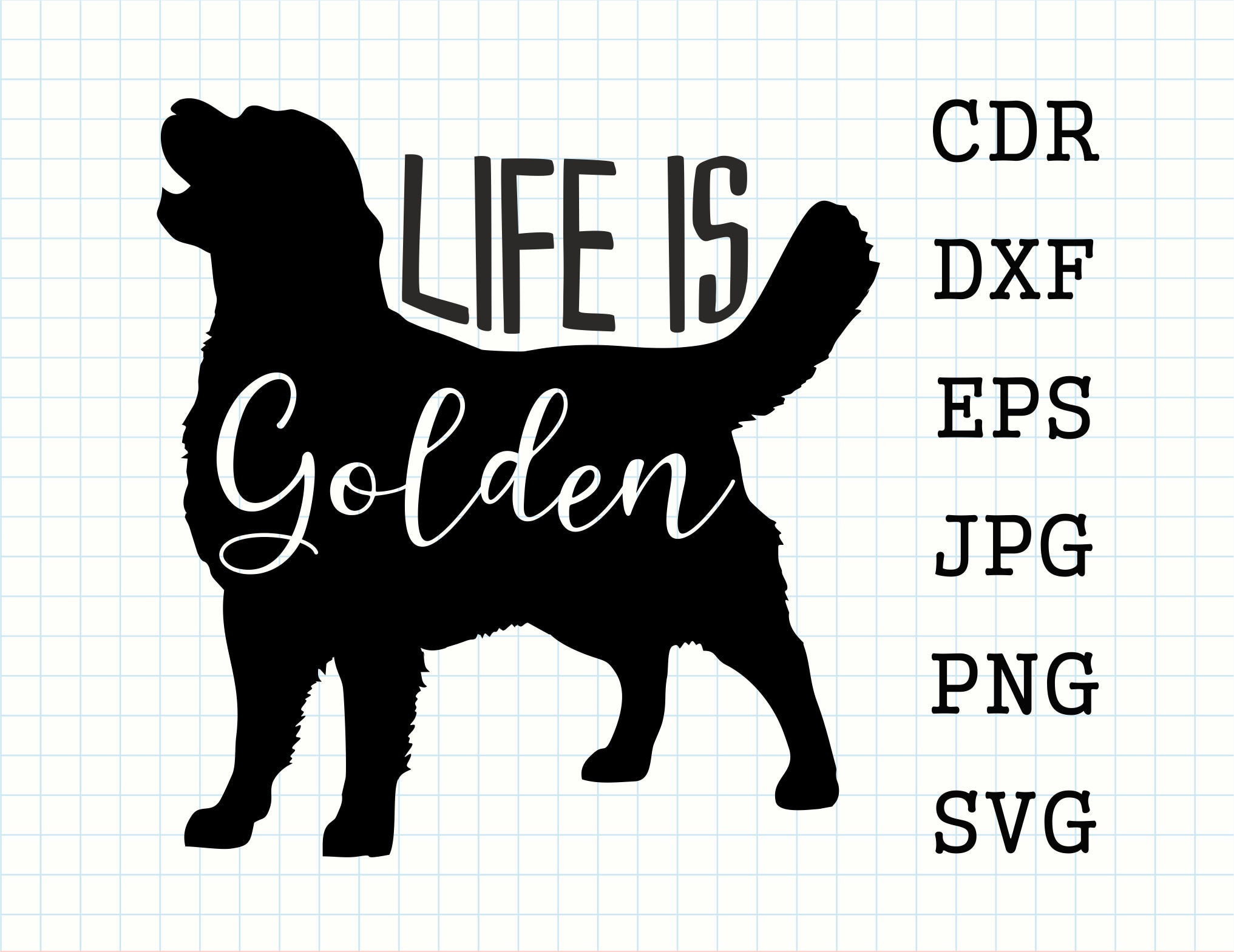 Life is Golden Svg, Golden Retriever Mom Svg, Dog Mom Svg, Retriever ...