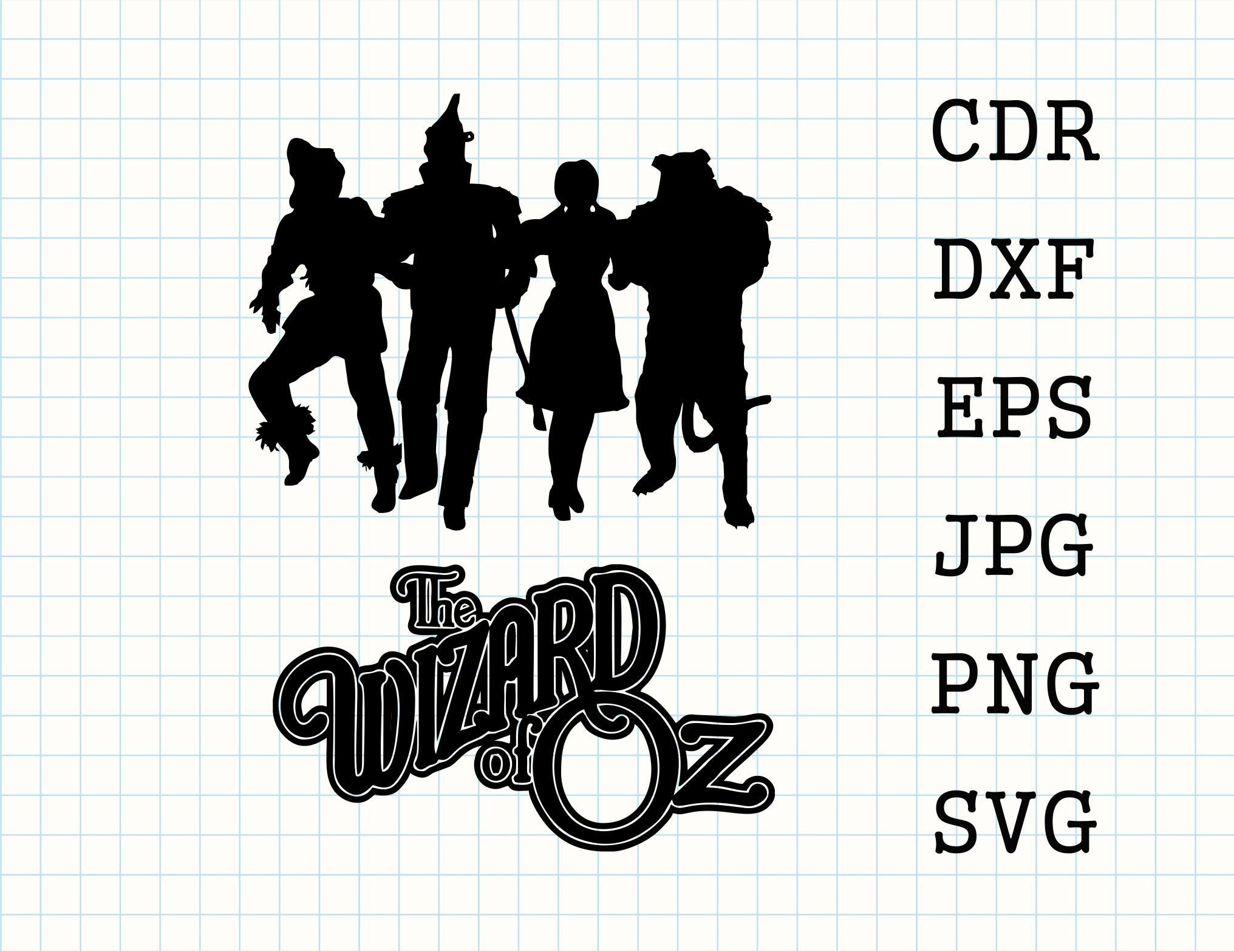 Wizard of OZ svg cut file instant download Dorothy vector | Etsy