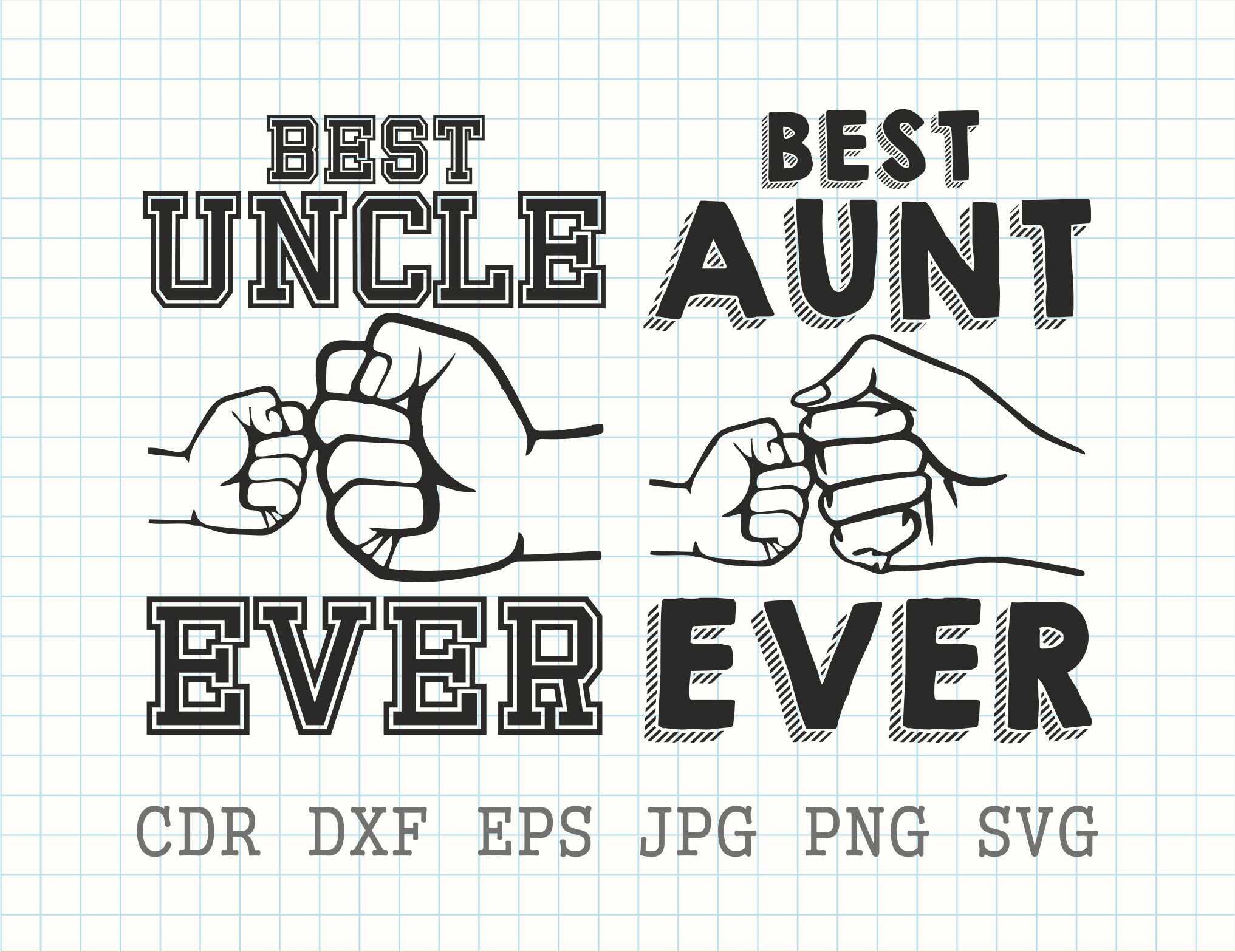 Best uncle svg, best aunt svg, uncle shirt design, aunt clipart, new uncle silhouette