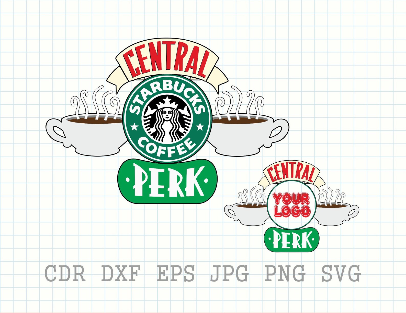 Central perk custom emblem funny coffee friends cafe Etsy