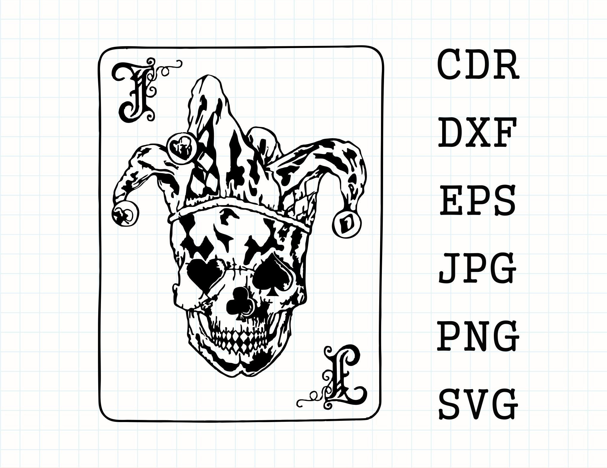 Art & Collectibles Joker’s Cards svg file Drawing & Illustration
