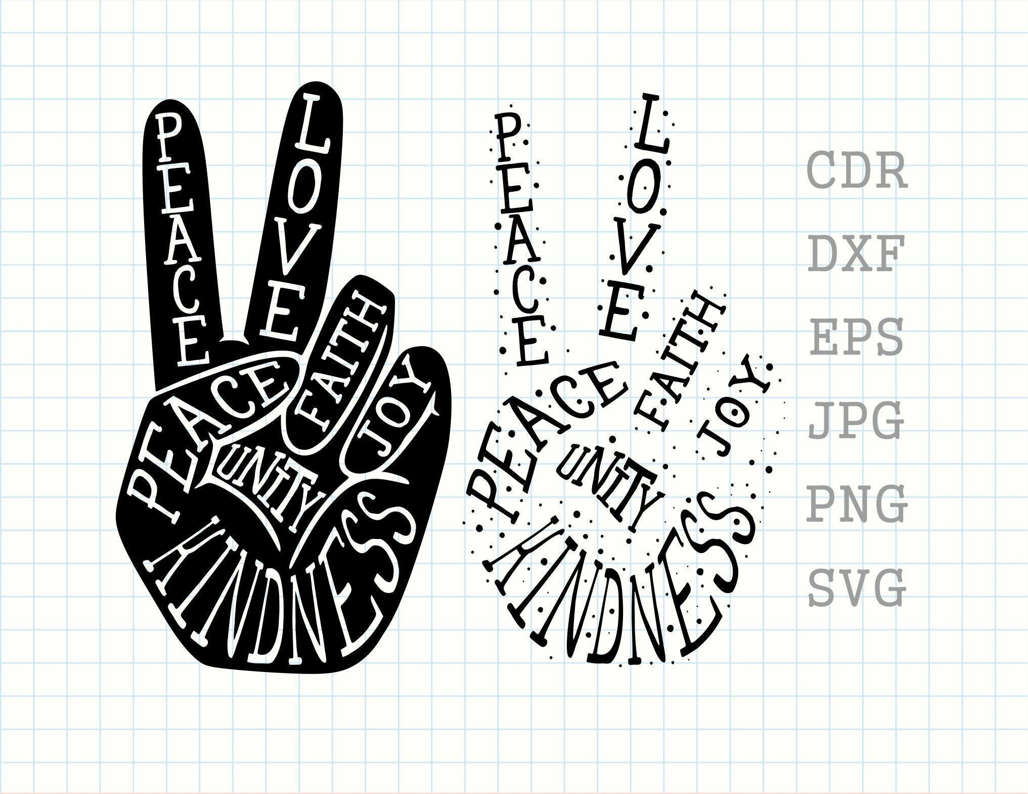 Download Love peace fingers svg design instant download peace hand ...