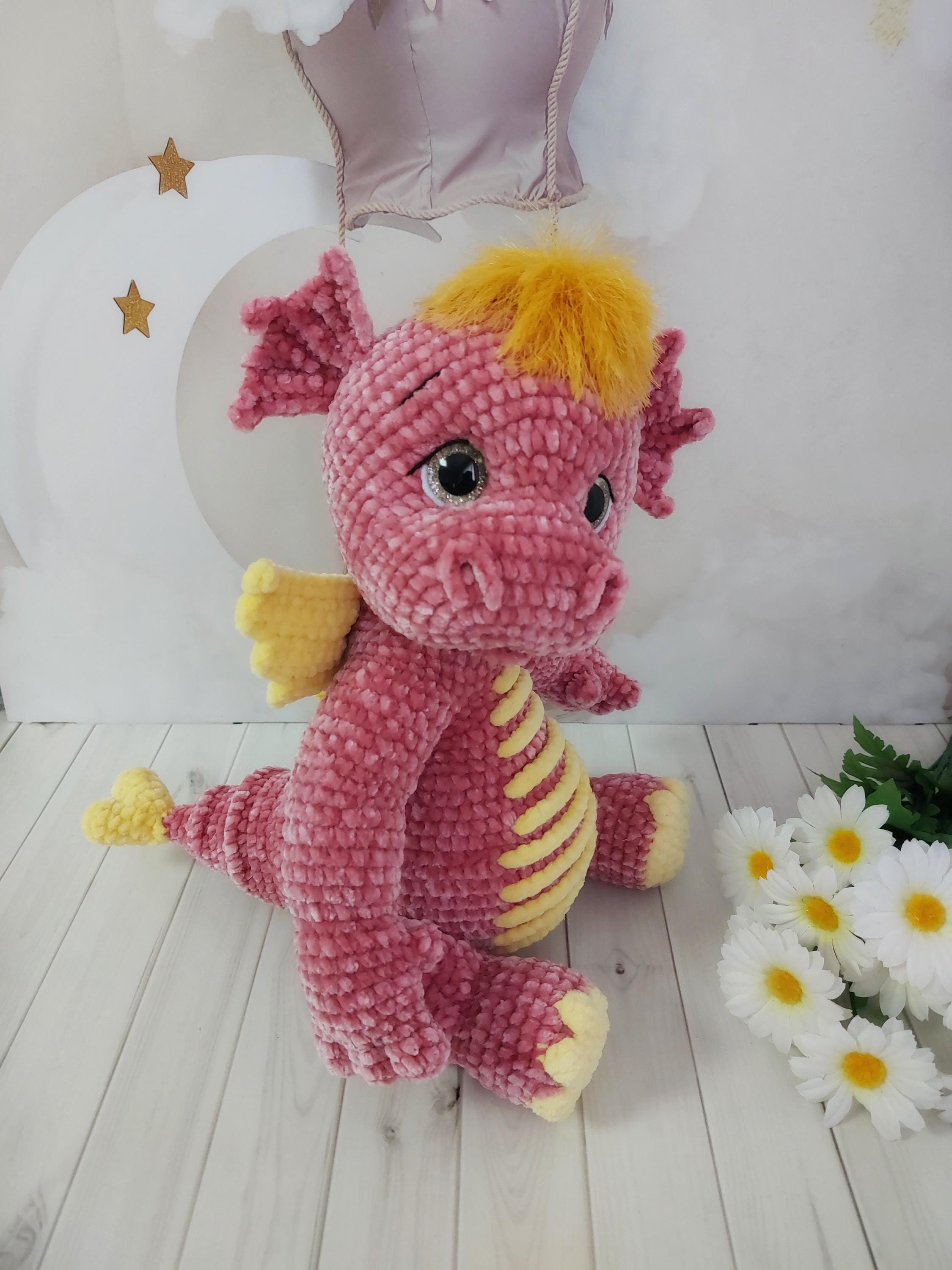 Knuffiger Drache Aus Plüsch – Ca. 16x18x20 Cm, Mit Flügeln & Zacken, Weich & Kuschelig