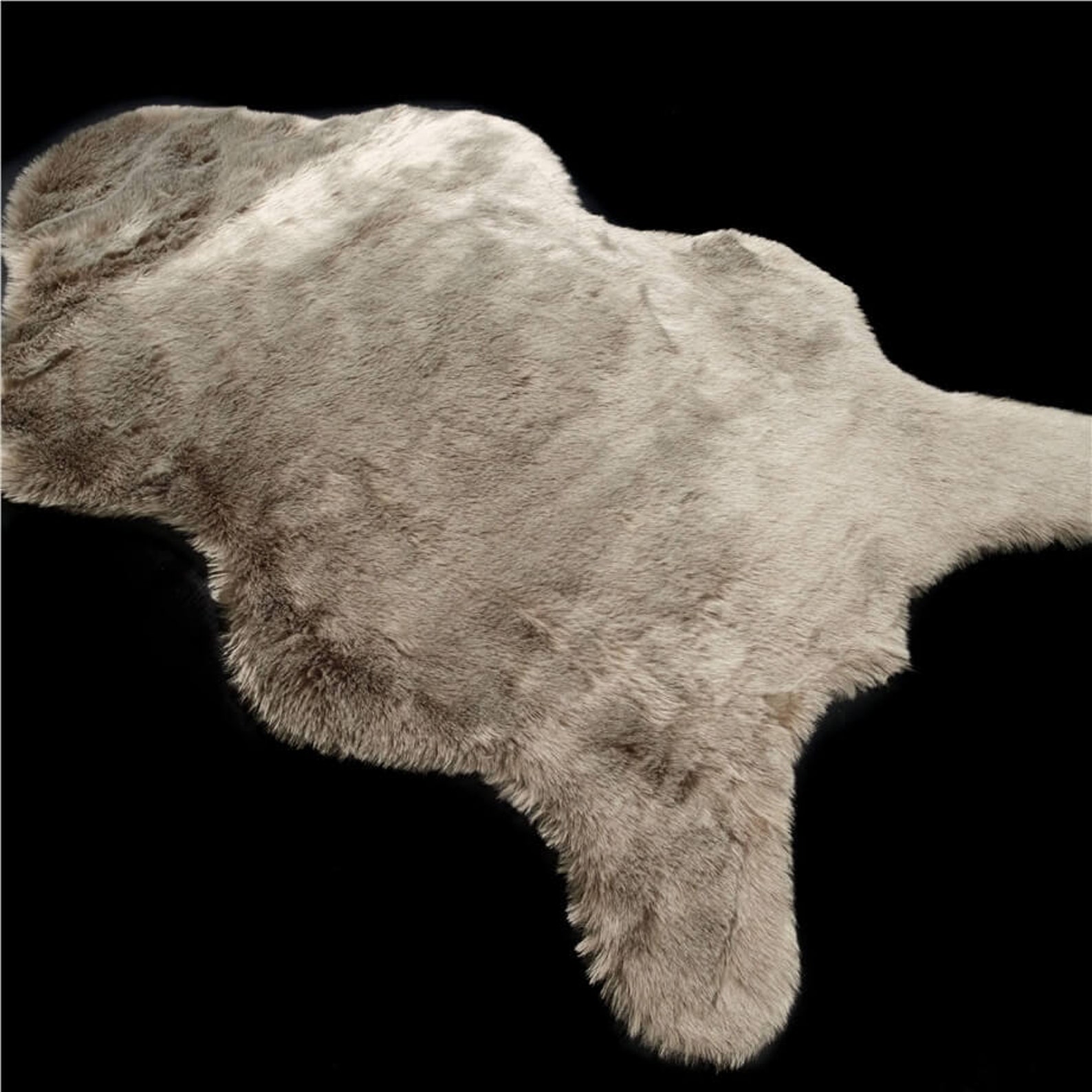 Cowhide shaped bath rug grey shag faux fur rug Etsy