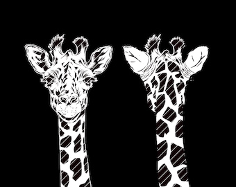 Giraffe - Stencil/Cut File - perfect for screenprint, foils or other prints ( svg, pdf and png format)